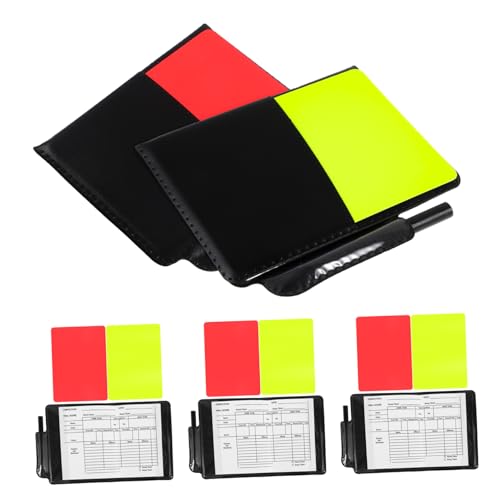 5 Set Tarjetas Roja y Amarilla para Árbitro con Estuche y Bolígrafo miniatura 1