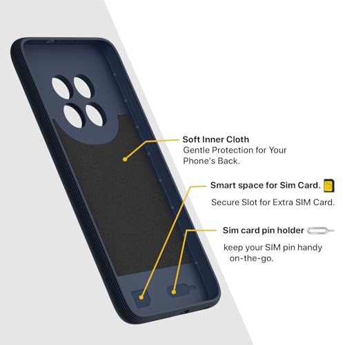 Image of Pikkme Back Cover for Oppo F29 5G Camera Protection 3D Hexa Cube Design Silicone Protective Bumper Case (Blue)