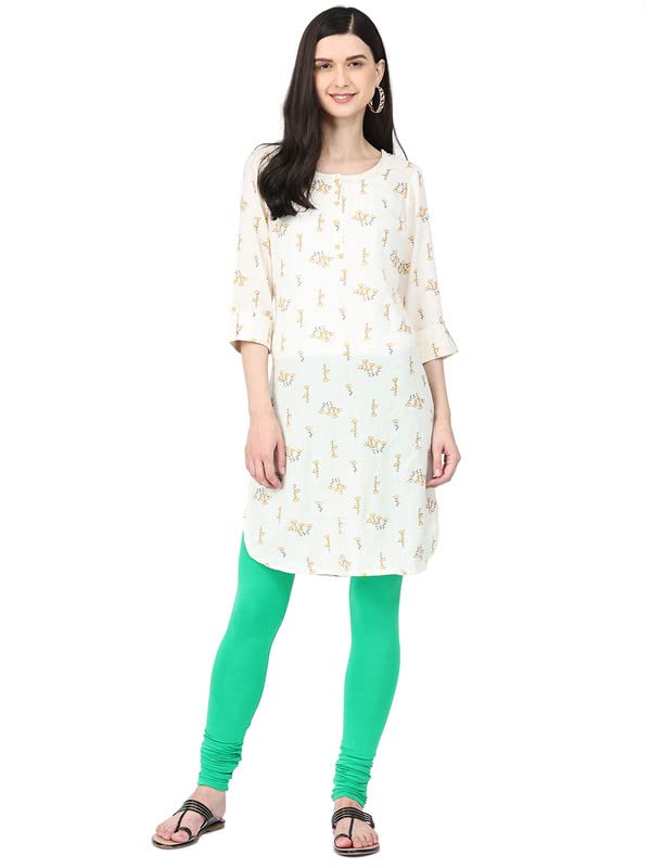 Image of Robinbosky Cotton Churidhar Leggings for Women - Stylish, Stretchable & Flattering Fit for All-Day Comfort