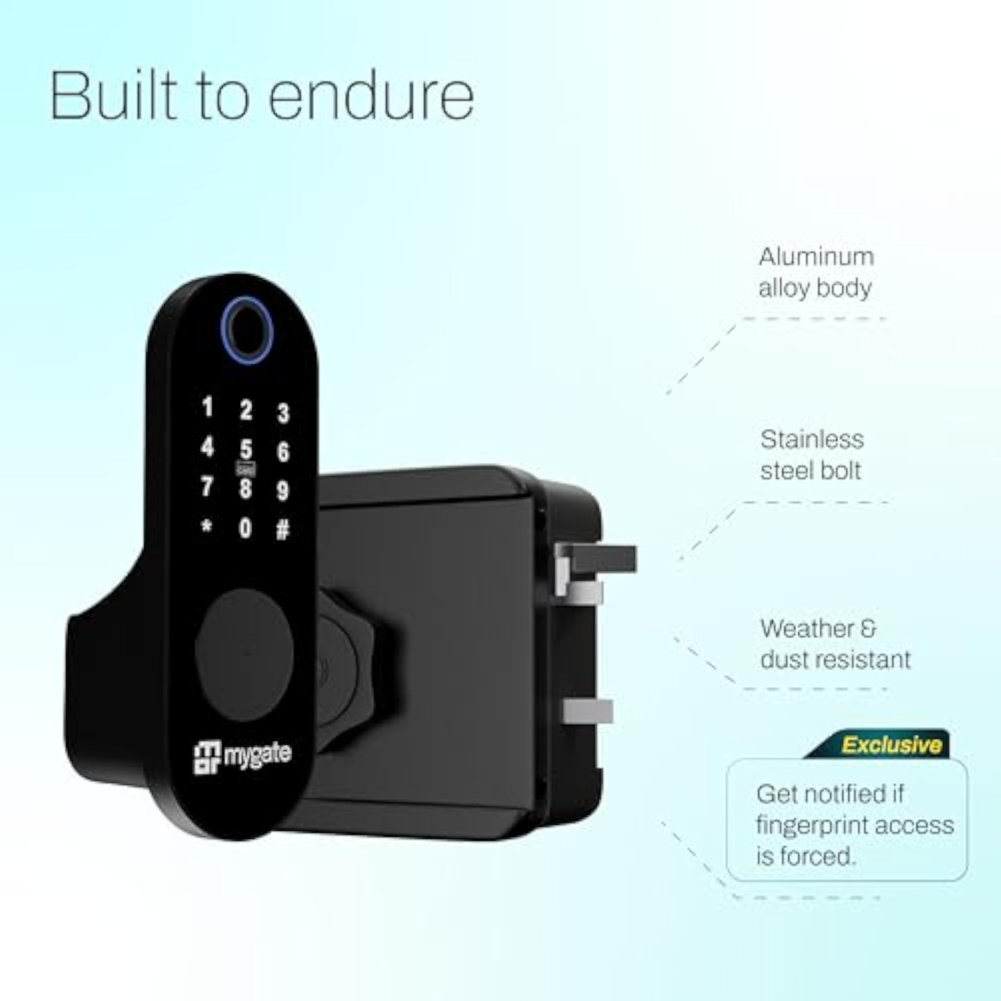 Smart Lock Edge Digital Rim for Wooden & Metal Doors