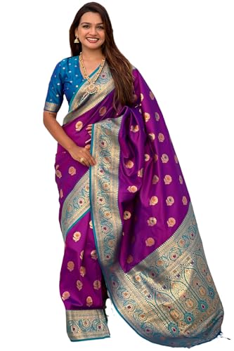 SGF11 Women's Kanjivaram Pure Soft Silk Saree With Unstitched Blouse Piece product image 10