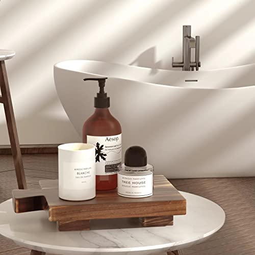 Cokokert Wood Pedestal Soap Stand, Wood Riser Soap Tray For Kitchen Sink, Dish Soap Tray For Kitchen Bathroom Counter,Rustic Candle Plant Holder, Counter Soap Dish Decor #TOP3