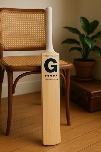 Image of Timeless Edition English Willow Cricket Bat - Full Size | Thick Edges | Singapore Cane Handle | Ready to Play | for Leather Ball