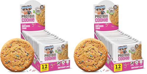 Image of Lenny & Larry's Complete Protein Cookie,[Birthday Cake],Chewy Soft Baked,16g Plant Protein,Vegan,Non-GMO,High Fiber,[4 Ounce] Cookie,(Pack of 24)