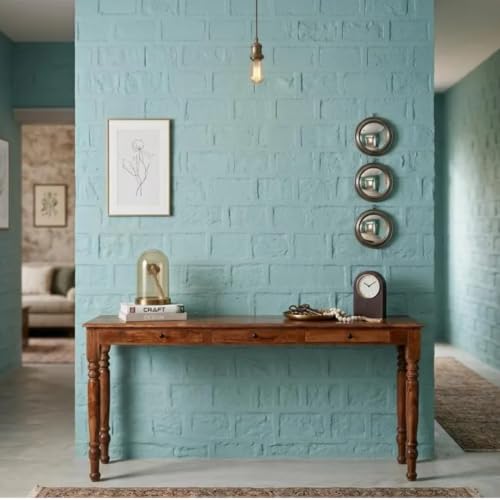 Image of Wooden Console Table for Living Room | Entryway Sofa console Table for Home & Office | Side Entrance console Table with storage drawers | Narrow Wooden Entryway Accent Table | Hallway, Foyer, Entrance