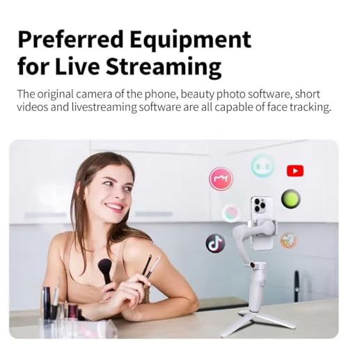 Image of WeFly M1 Gimbal Stabilizer for Smartphone, 3 Axis Foldable Pocket Handheld Gimbals, Anti-Shake Face Tracking Bluetooth Control Selfie Stick Compatible with iPh /one Android Tiktok YouTube Vlog Video