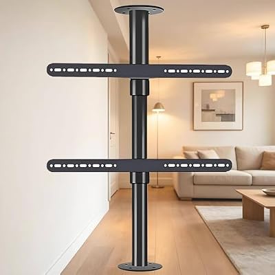 Oiyeknrd Support TV pivotant et inclinable à Rotation complète - Cadre rotatif à 360° Pour téléviseur LCD, Support de sol pivotant, Base pivotante Pour meuble TV 0.85-1.09M