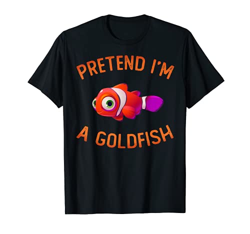 Pretend I'm a Goldfish Shirt Funny Lazy Halloween Costume Camiseta