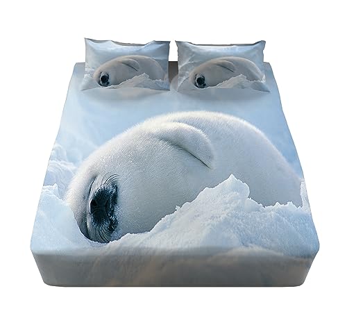 Lenzuolo con Angoli 140x200 cm, Cucciolo Foca