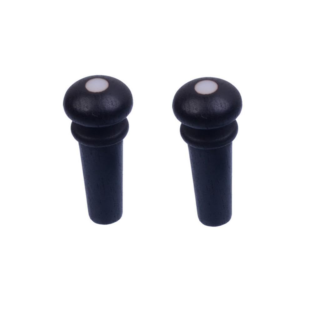 BNF® 2Pcs Acoustic Guitar Ebony Endpin With Shell Dot Inlay Black White Dot Inlay-image-42