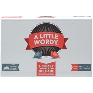 A Little Wordy by Exploding Kittens – A Clever Scramble Word Game of Tiles, Cards, and Clues – 2 Player Board Games for Adults and Teens, Letter Tile Game