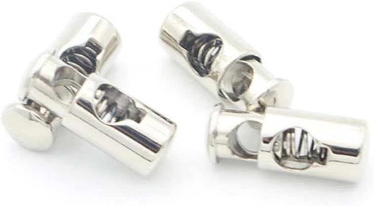IWOWHERO 50pcs String Cord Locks Spring Buckle Metal Toggle for Lanyard Bag Clothing Sportswear