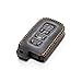 Vitodeco Genuine Leather Keyless Entry Remote Control Smart Key Case Cover with Leather Key Chain for Toyota Corolla, Camry, Avalon, Rav 4, Highlander (4 Buttons, Black)