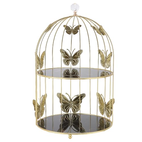 Support à gâteaux 2 niveaux cage à oiseaux pour centre de table et décoration maison - 6