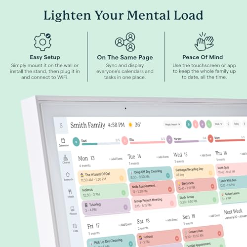 Image of Skylight 15-Inch Digital Calendar & Daily Planner, Touchscreen Smart Display For Work, Office and Family Schedules