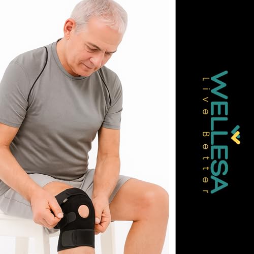 Image of Knee cap for pain relief (Pair) | Adjustable Knee Support Open Patella | Knee Support for Men and Women | Knee Cap | Knee Brace Guard Cap | Good support for Joint Pain | Neoprene | Free size
