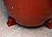 Ceramic Pot Feet 3-Pack - Red Glaze- Made In USA- Flower Pot Risers Glazed Ceramic - Handmade - Stoneware Clay - Frost Proof - Made For Planters- 3