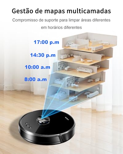Robô Aspirador de Pó XR500 LILIN Dual Voltage, Versão 2025 Mapa de Memória Multicamada, Área de Plan
