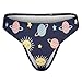 XUTSAKDCJ Women's Fashion No Show Thong Comfortable Sun Moon Planet Panties Workout Yoga Gym Seamless Thongs