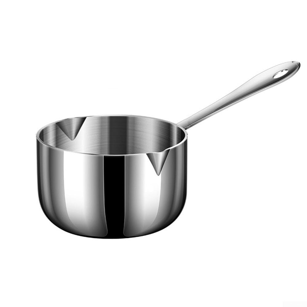 Casserole à lait anti-adhésif en inox 260 ml pour chauffer sans attacher