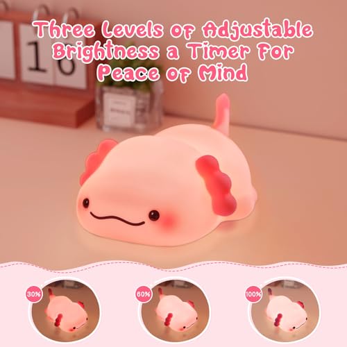 Lámpara de mesa Axolotl SeaShine recargable rosa miniatura 2