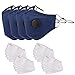 Produktbild 20 Stück PM2.5 Aktivkohlefilter, 4 Stück Atemschutz Ventil, Mundmaske mit Filter, Staubmasken Feinstaub, Anti-Staub-Maske, Wiederverwendbar, Waschbar, Atemschutzmaske mit Filter-Baumwoll-Blatt