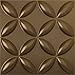 Ekena Millwork 19 5/8"W x 19 5/8"H Wallflower EnduraWall Decorative 3D Wall Panel, Champagne Bronze (Covers 2.67 Sq. Ft.