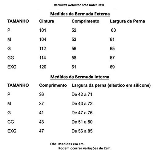 BERMUDA 3XU FREERIDER REFACTOR, Tamanho ‎XG