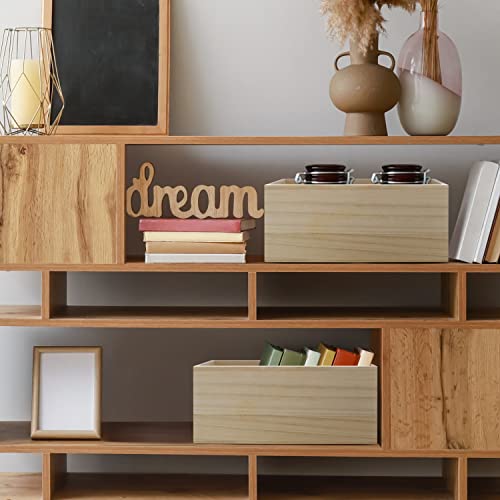 Sorbus Unfinished Wood Crates - Organizer Bins, Wooden Box For Pantry Organizer Storage, Closet, Arts & Crafts, Cabinet Organizers, Containers For Organizing (2 Pack) #TOP2