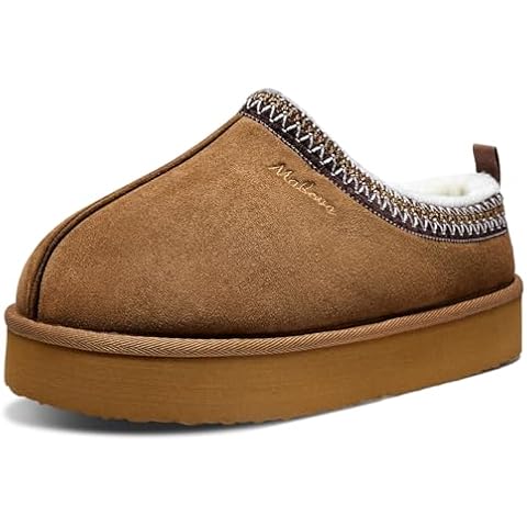 Mabove Women's Memory Foam Suede Slippers Cover