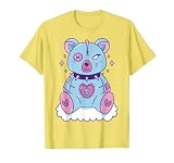 Ours en peluche effrayant gothique Kawaii Anime Harajuku Motif tête de mort T-Shirt