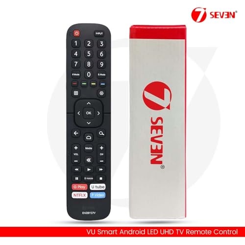 7SEVEN® Compatible Vu Tv Remote of Original en2bx27v Model and Suitable for Vu Smart Android LED UHD Television Remotes Control 3 41crdjK+K2L