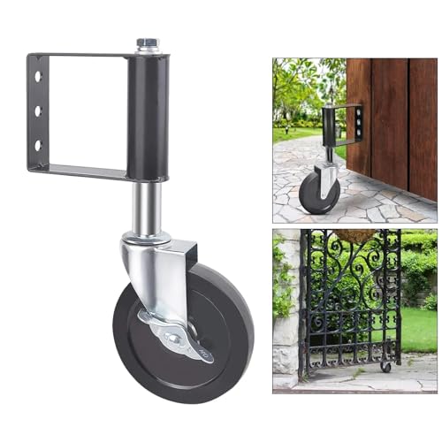 Roulettes de portail en caoutchouc noir durable et robuste
