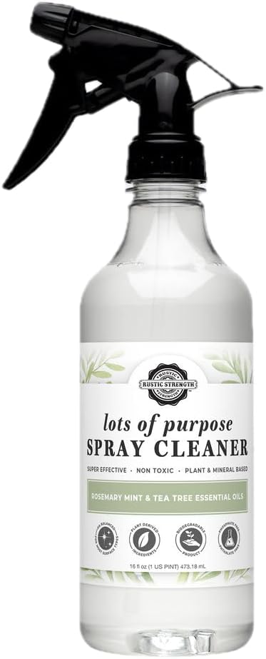 Rustic Strength Lots of Purpose Spray Cleaner,Rosemary Mint & Tea Tree,16oz