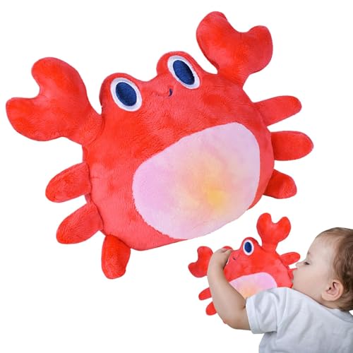 Animales de peluche, animales de peluche - niños que duermen de espátulas, del cangrejo delphin que relajan a los niños que se relajan de una lujosa música dormida y juguete sensoria