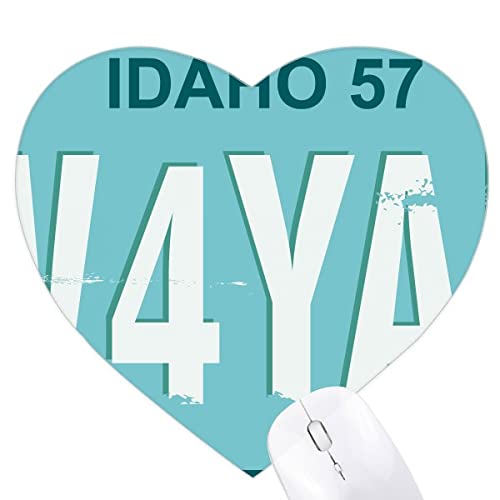 american usa voiture numéro de plaque d'immatriculation Jeux de tapis de souris en forme de coeur