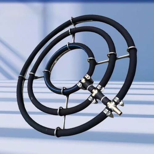 LorDerBing 泡ディフューザー 大型エアストーン エアリング 酸素発生器 エアレーション 水槽 304ステンレス製 耐久性 超微細気泡 静音設計 円盤型 酸素供給気 空気石 エアストーン 酸素発生器 エアタンク 熱帯魚 観賞魚 鯉対応 水族館 家庭