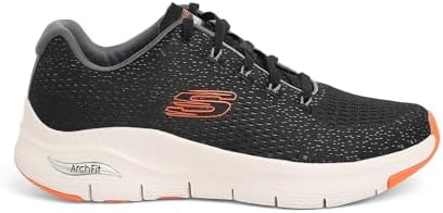 Skechers Men's, Arch Fit Takar Sneaker Black/Orange 12 M | Image 5