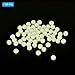 PATIKIL 4mm Glow Fishing Beads, 100Pcs Plastic Round Rubber Luminous Fishing Bait Eggs Rig Bead Tackle Lures Accessories with Storage Box, White