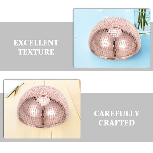 Esfera decorativa espejada 3D Sparkling NOLITOY, esfera autoadhesiva de vidrio y espuma de 9,84 pulgadas para decoración exterior, fiestas de cumpleaños y piscina miniatura 3