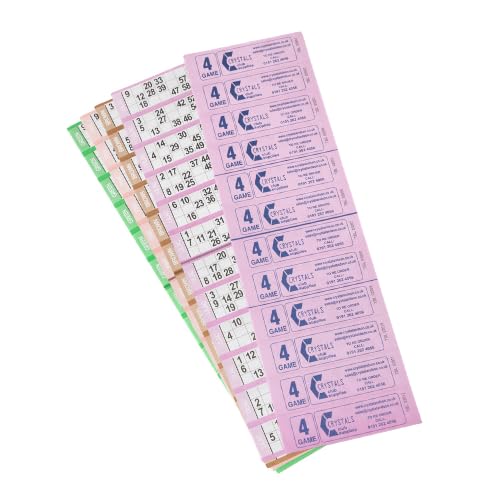 Crystals Bingo Books 4 Game Page Tickets Value 6 To View or 12 TV (6000 12 To View)