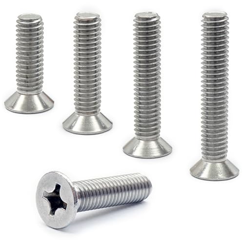 MonsterBolts - M6 x 10mm Phillips Flat Head, DIN 965, Stainless Steel, 10 Pack