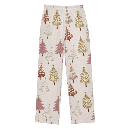 Boys' Pants Christmas Star Tree Long Bottoms Jogger Pants Elastic Waist Trousers with Pockets S-XL