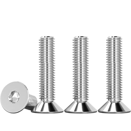 Drenky M6 X 25mm 25 Pcs Stainless Steel Countersunk Bolts with Hex Socket