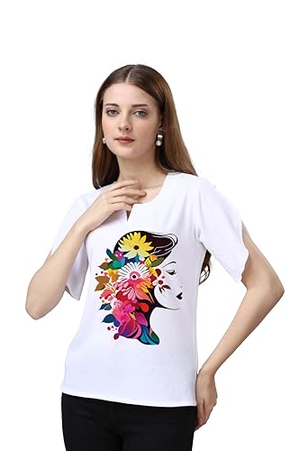 Image of Venisa Lycra Solid Casual Wear Tshirt