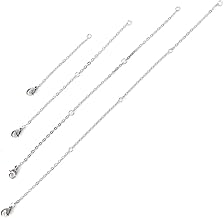 4 Pieces Bracelet Extension, Necklace Extension Chain, Chain Extension, Stainless Steel Chain Extension (5/10/15/20 cm)