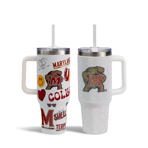 The Memory Company Officially Licensed NCAA - University of Maryland, College Park 2-Pack Game Day Tumblers Team Spirit/Bling