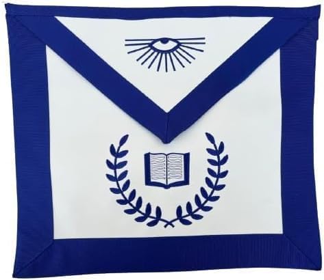 Masonic Regalia Blue Lodge Chaplain Officer Apron Machine Embroidered Wreath