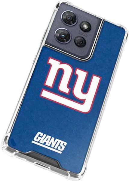 Skinit Clear Phone Case Compatible with Moto G 5G (2025) - Officially Licensed NFL New York Giants Distressed Design