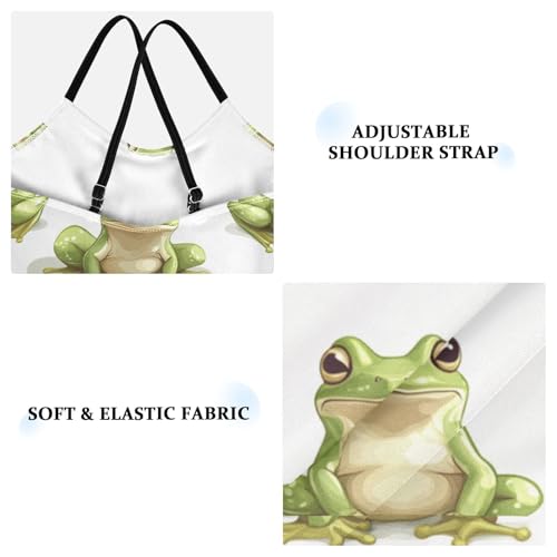 Pigsaly Girls One Piece Swimsuits Cute Frogs Kids Cross Back Swimwear Toddler Beach Sport Bathing Suit 3T3